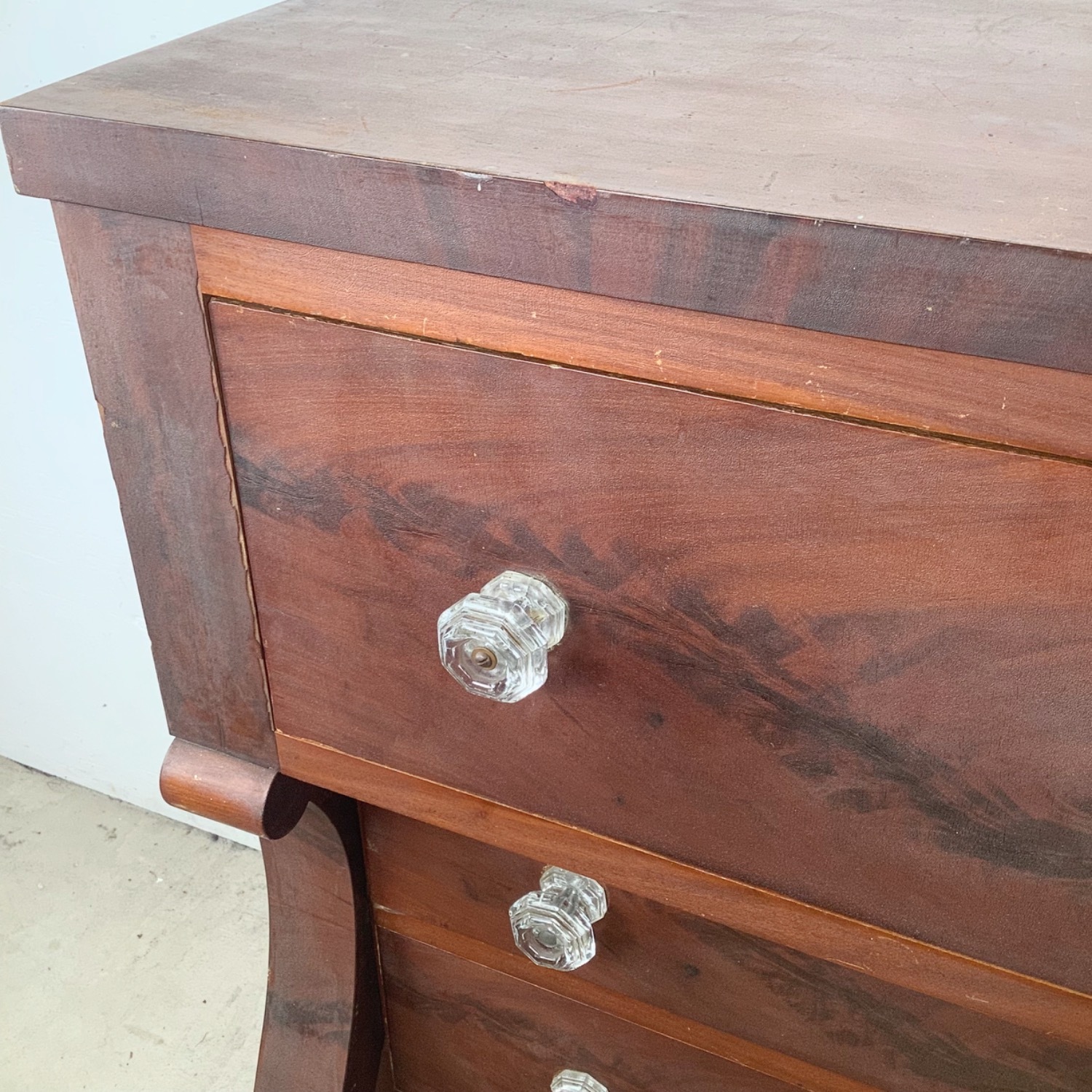 19th Century American Empire Mahogany Chest - image-7