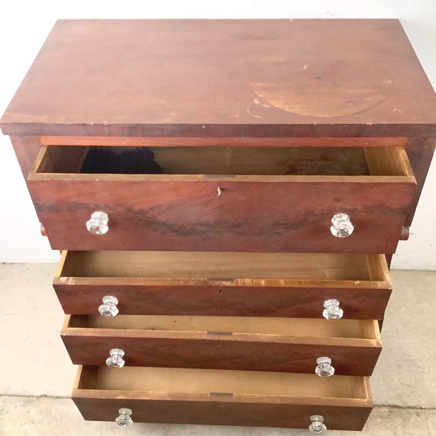 19th Century American Empire Mahogany Chest - image-20