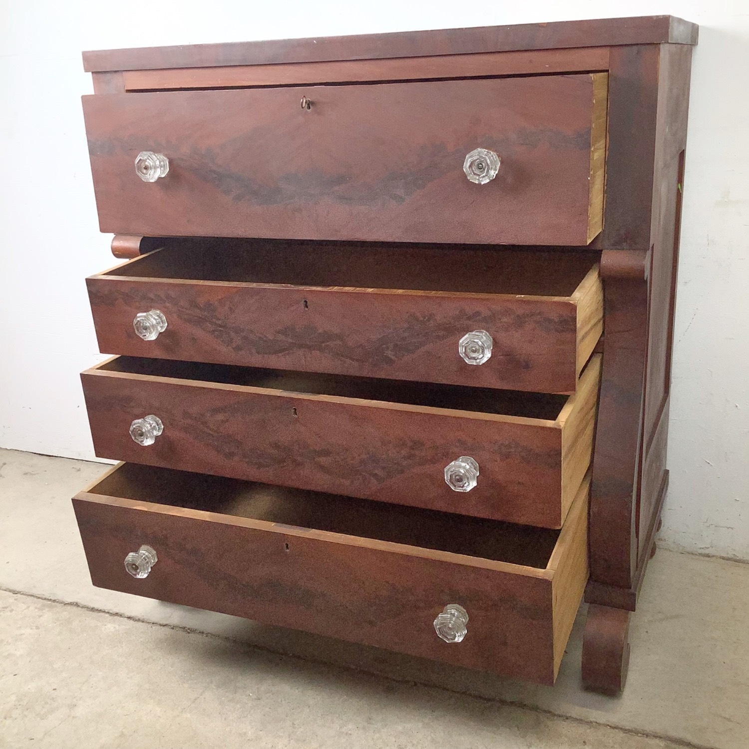 19th Century American Empire Mahogany Chest - image-19