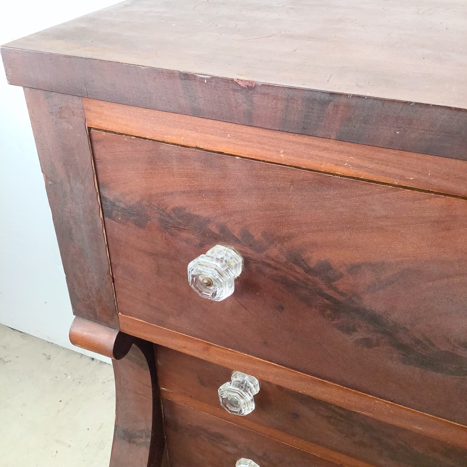 19th Century American Empire Mahogany Chest - image-6