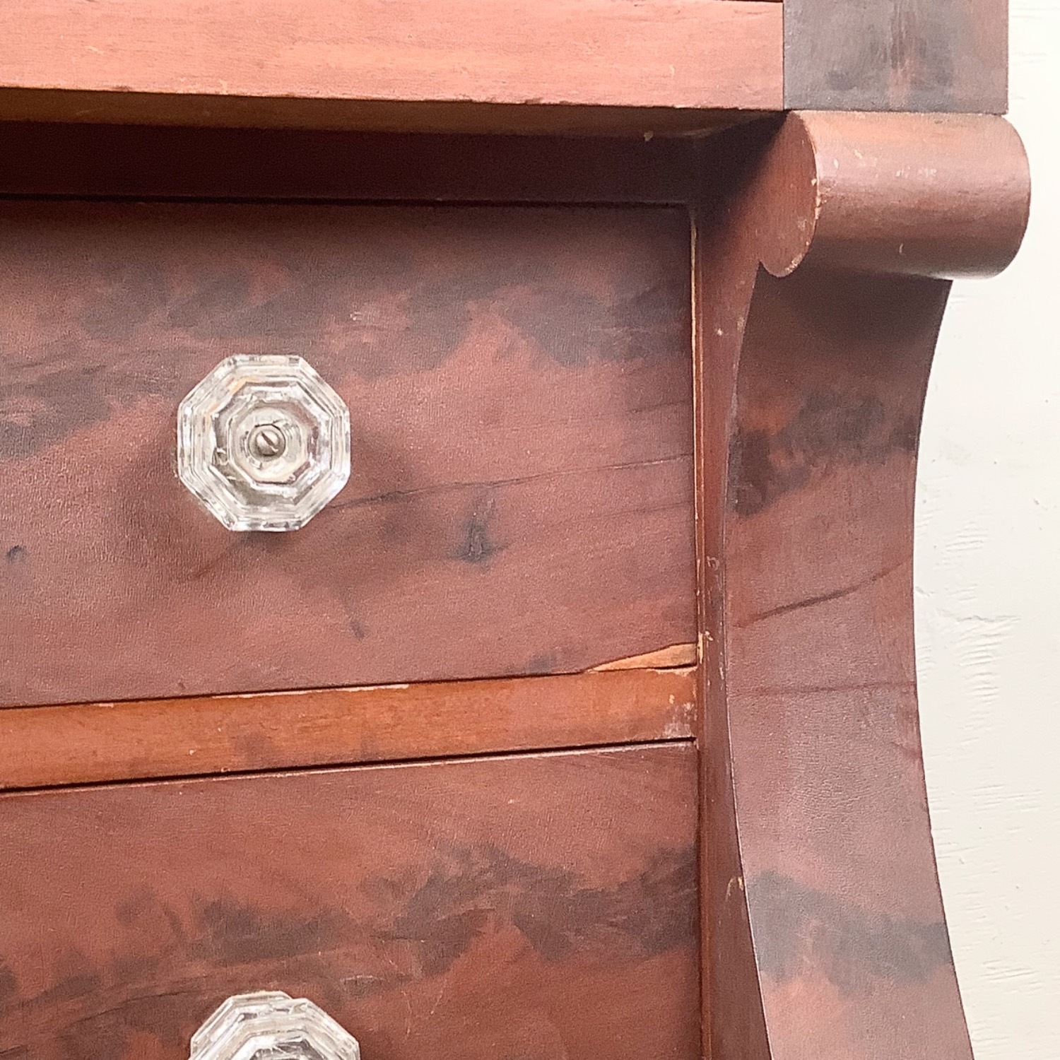 19th Century American Empire Mahogany Chest - image-8