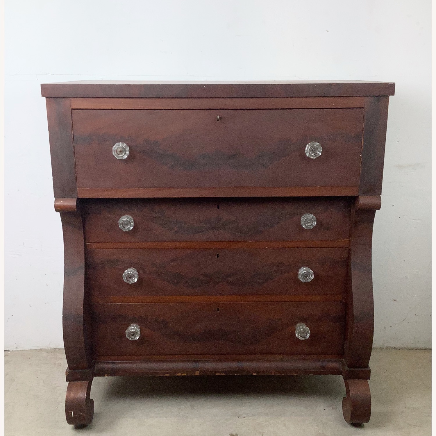 19th Century American Empire Mahogany Chest - image-2