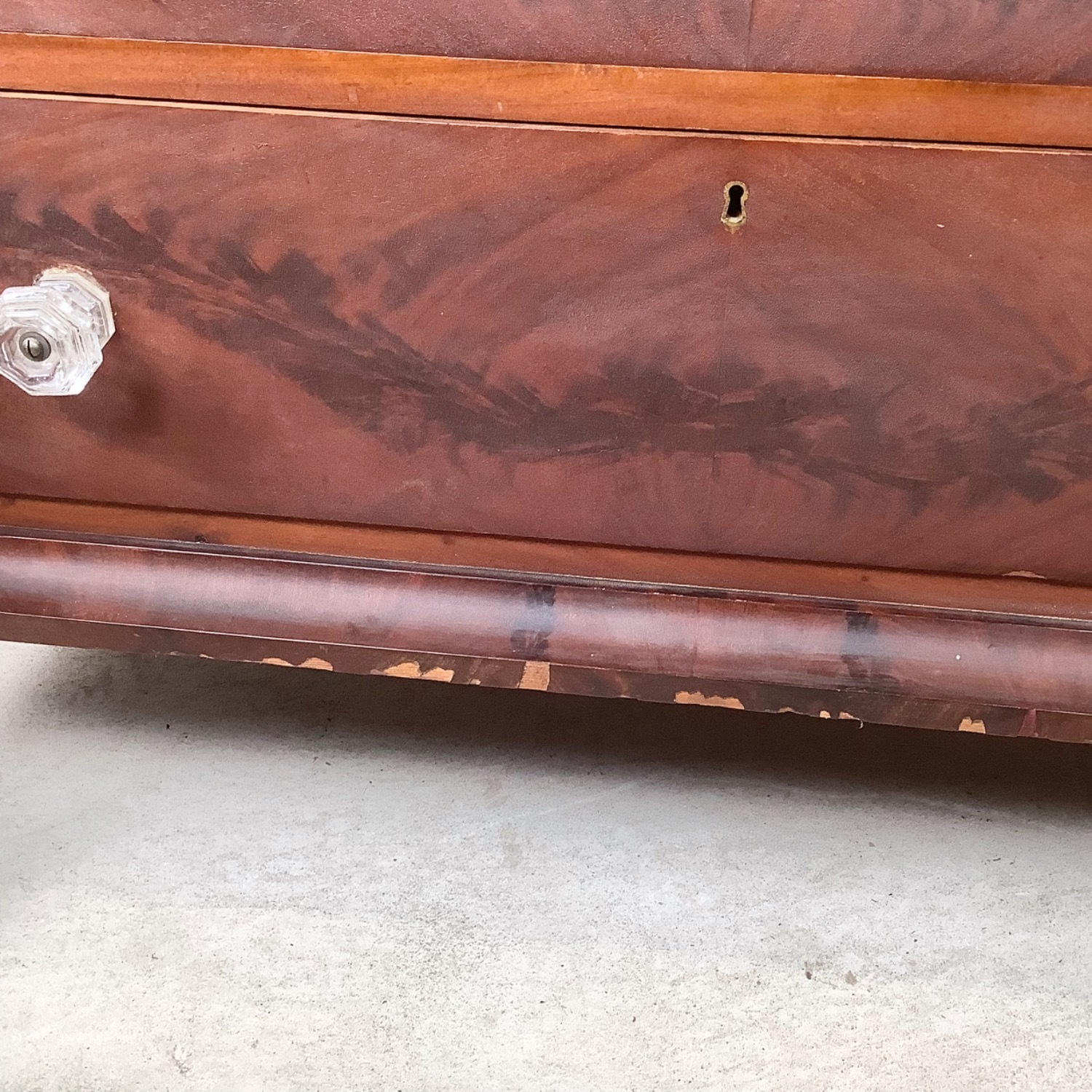 19th Century American Empire Mahogany Chest - image-12