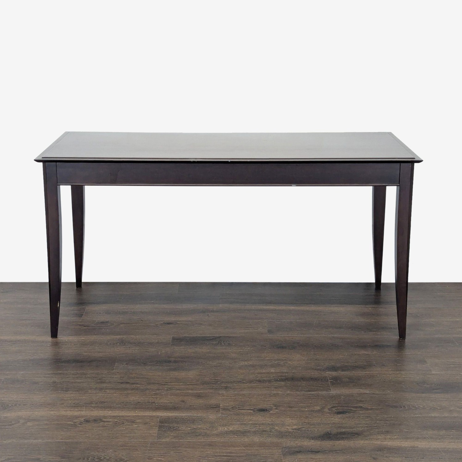Baronet Dark Wood Desk with Two Drawers - image-5