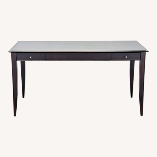 Used Baronet Dark Wood Desk with Two Drawers for sale on AptDeco