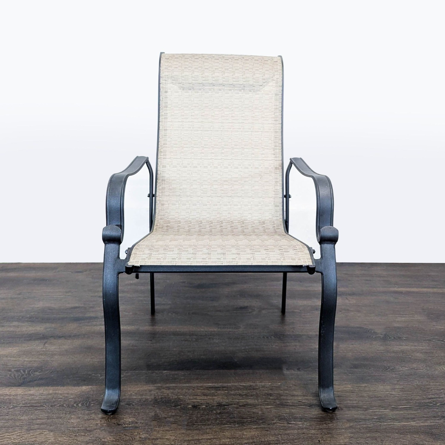 Set of 2 Outdoor Patio Chairs with Metal Frame  - image-1