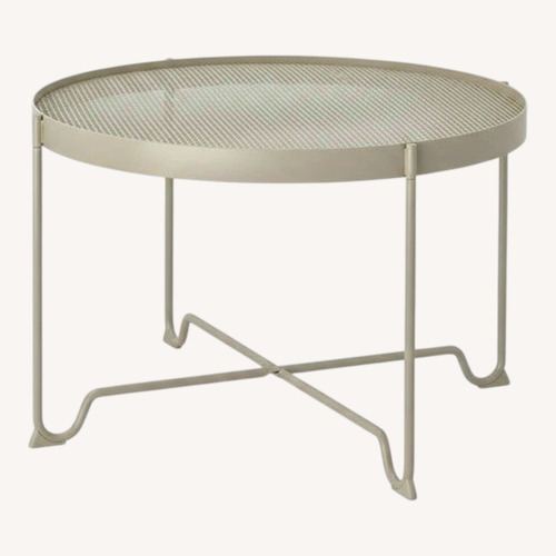 Used IKEA Krokholmen Round Metal Outdoor Coffee Table for sale on AptDeco