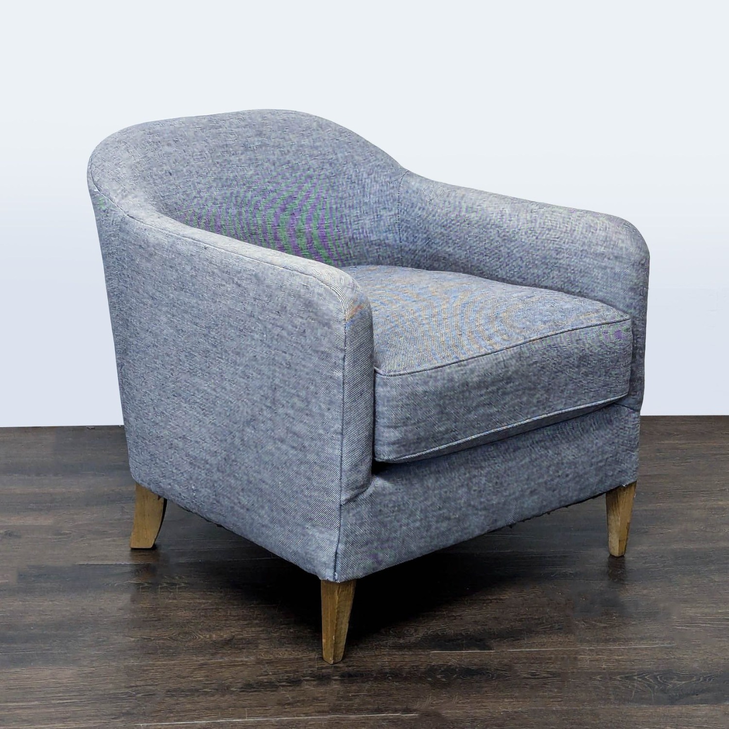 Restoration Hardware Tuxedo Modern Blue Lounge  - image-1