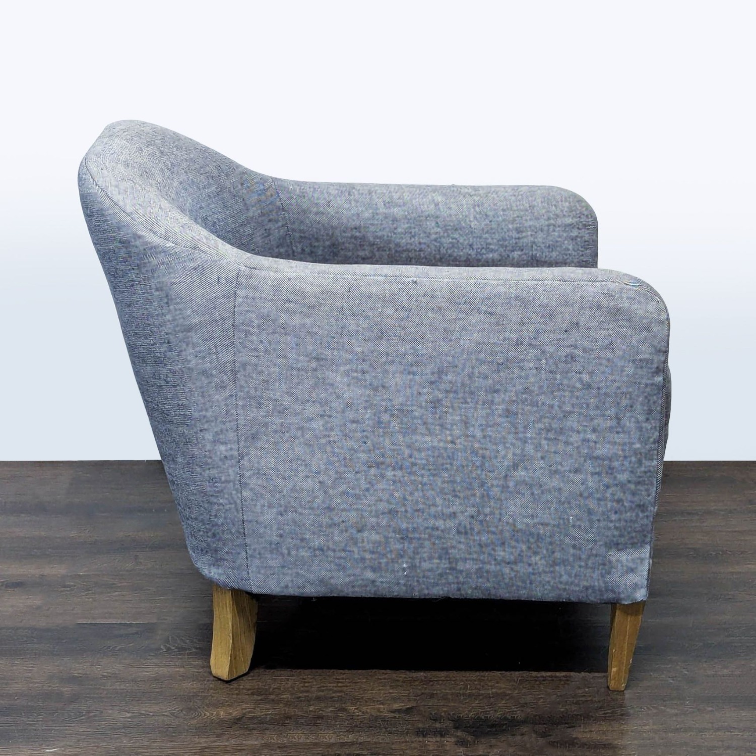 Restoration Hardware Tuxedo Modern Blue Lounge  - image-2