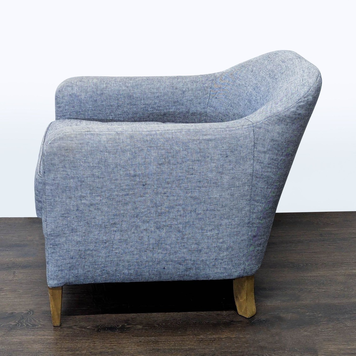 Restoration Hardware Tuxedo Modern Blue Lounge  - image-4