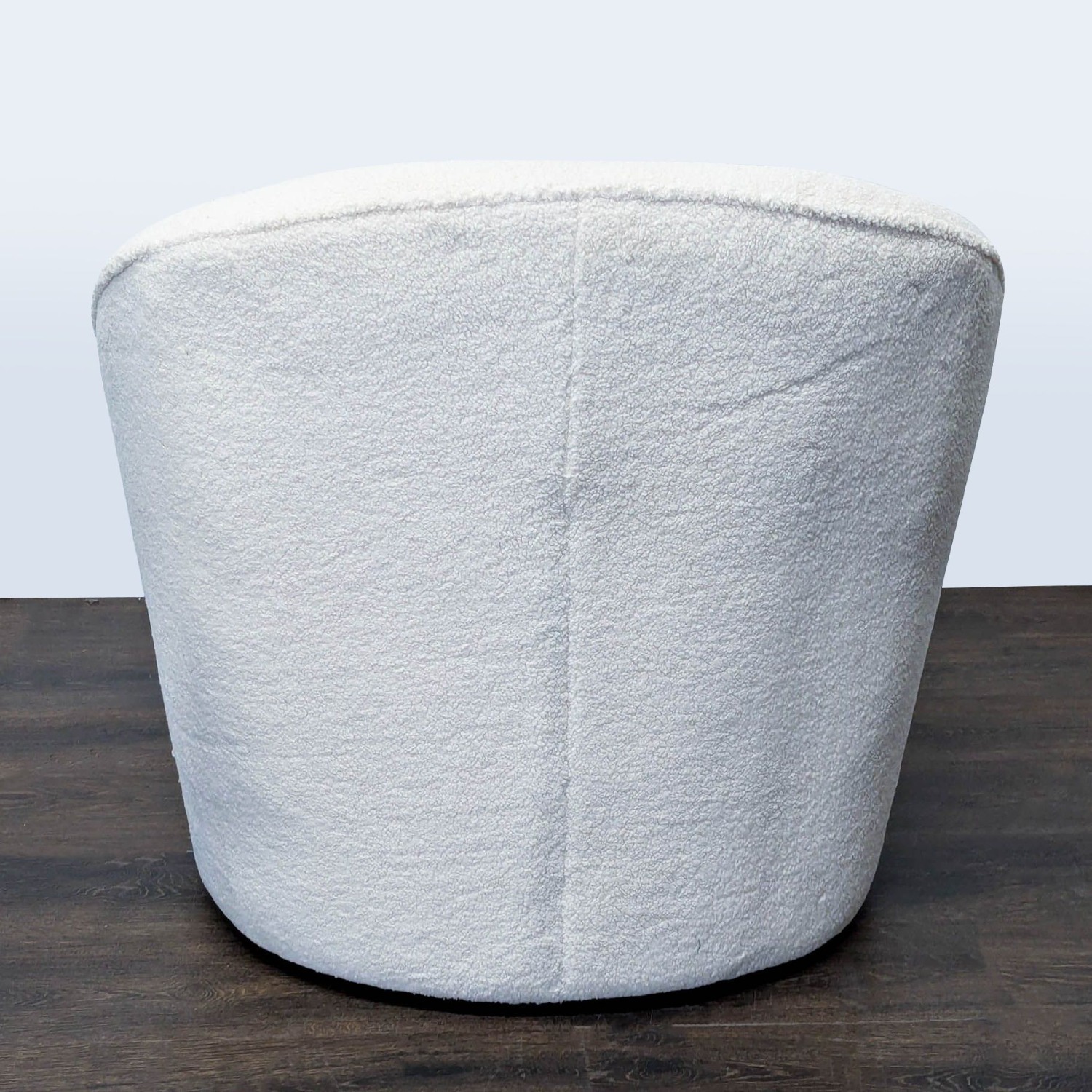 Eluxury Modern White Boucle Swivel Lounge Chair - image-4