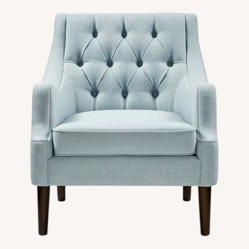 Used Madison Park Light Blue Tufted Lounge Chair for sale on AptDeco