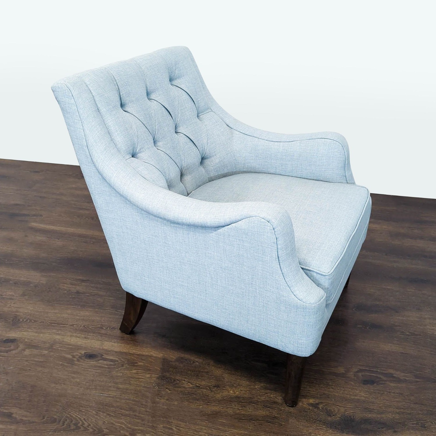 Madison Park Light Blue Tufted Lounge Chair - image-1