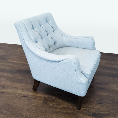 Used Madison Park Light Blue Tufted Lounge Chair for sale on AptDeco