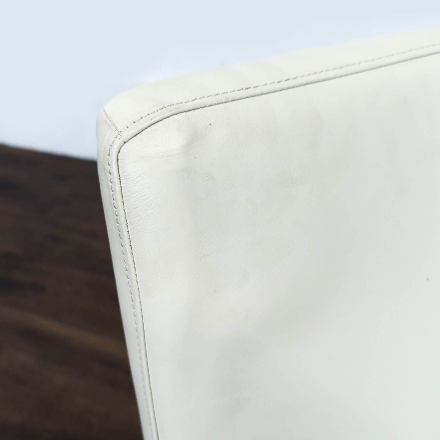 Modern White Armless Faux Leather Lounge Chair  - image-5