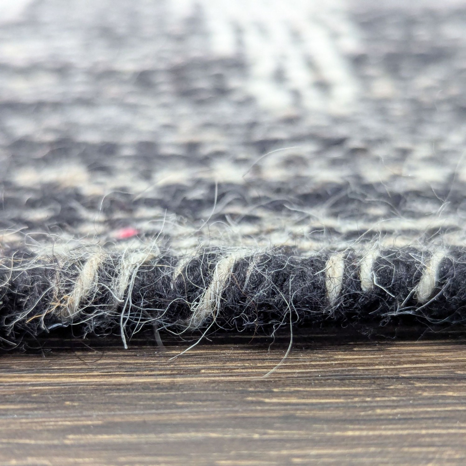 West Elm Ikat 5'x8' Black and White Shag Rug  - image-7