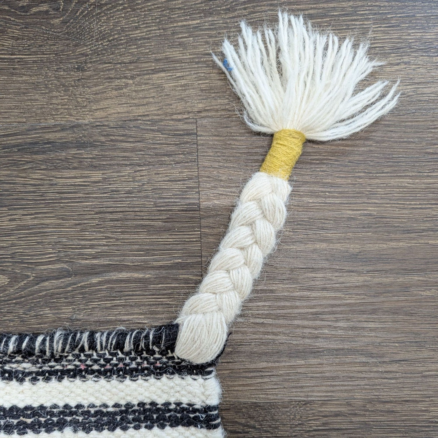 West Elm Ikat 5'x8' Black and White Shag Rug  - image-3