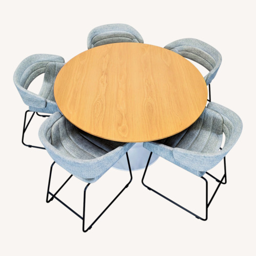 Used Blu Dot Modern Round Dining Set with 5 Racer for sale on AptDeco