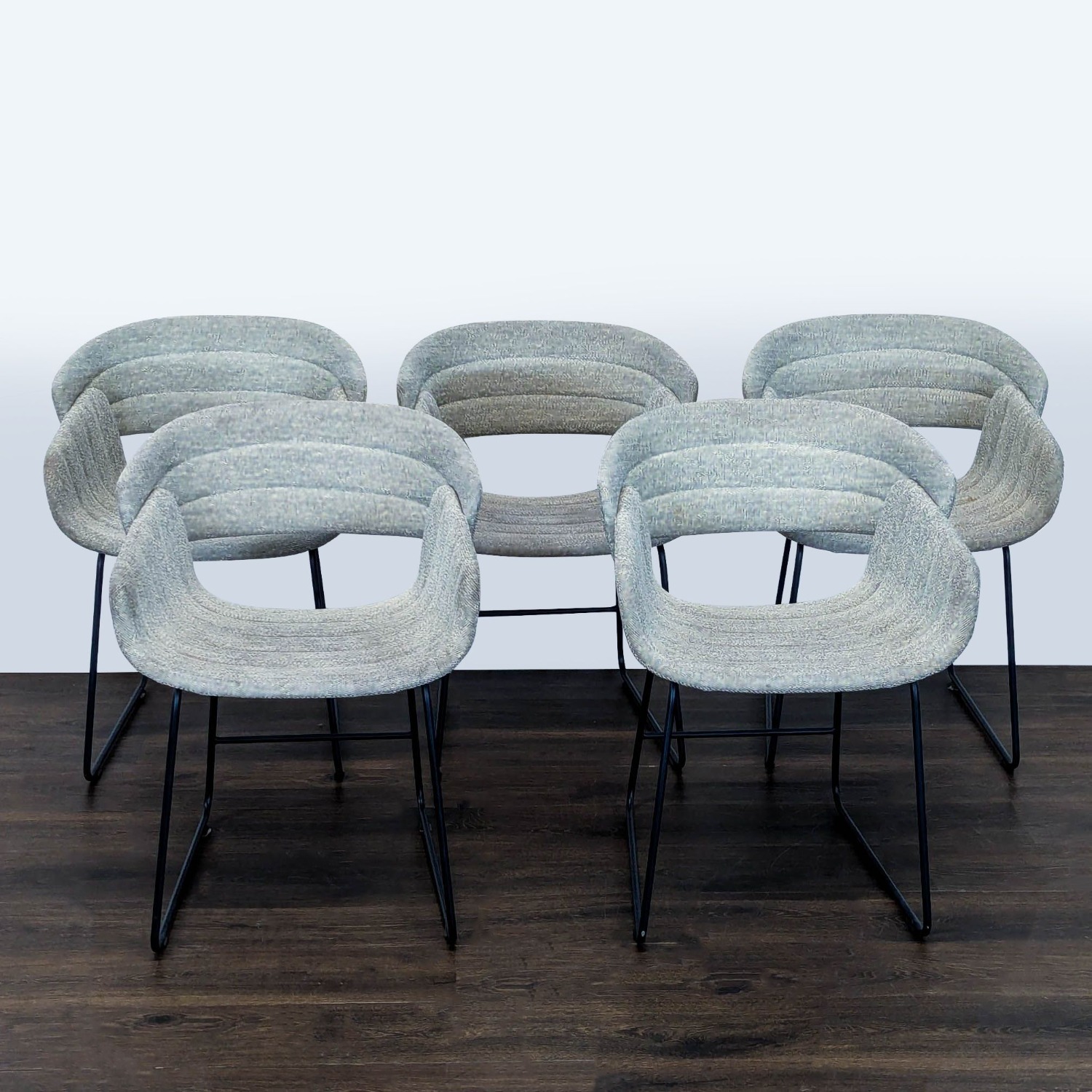 Blu Dot Modern Round Dining Set with 5 Racer - image-5