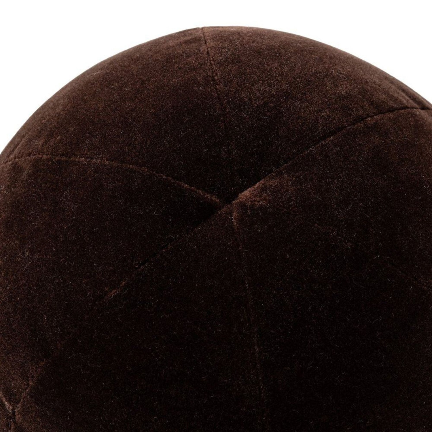 Four Hands Balle Brown Velvet Round Decorative - image-2