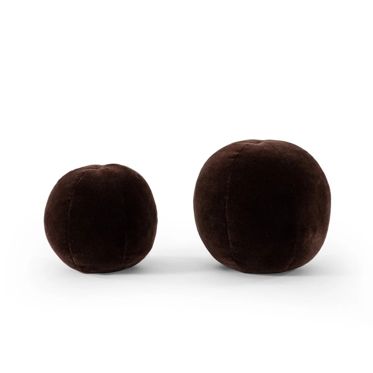 Four Hands Balle Brown Velvet Round Decorative - image-4