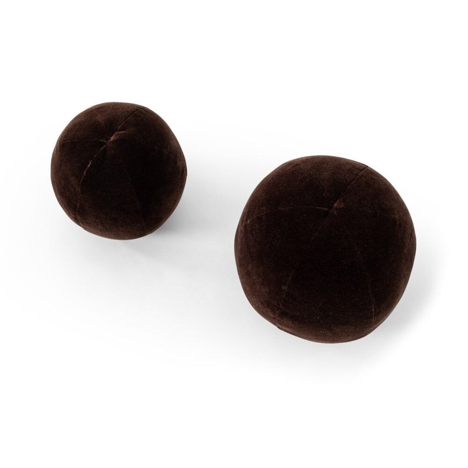 Four Hands Balle Brown Velvet Round Decorative - image-3