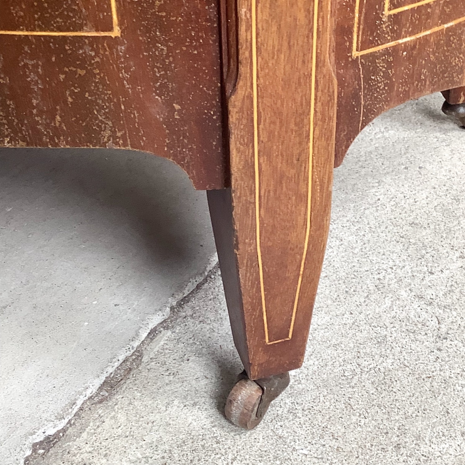 Antique Edwardian Mahogany Kidney Desk - image-14