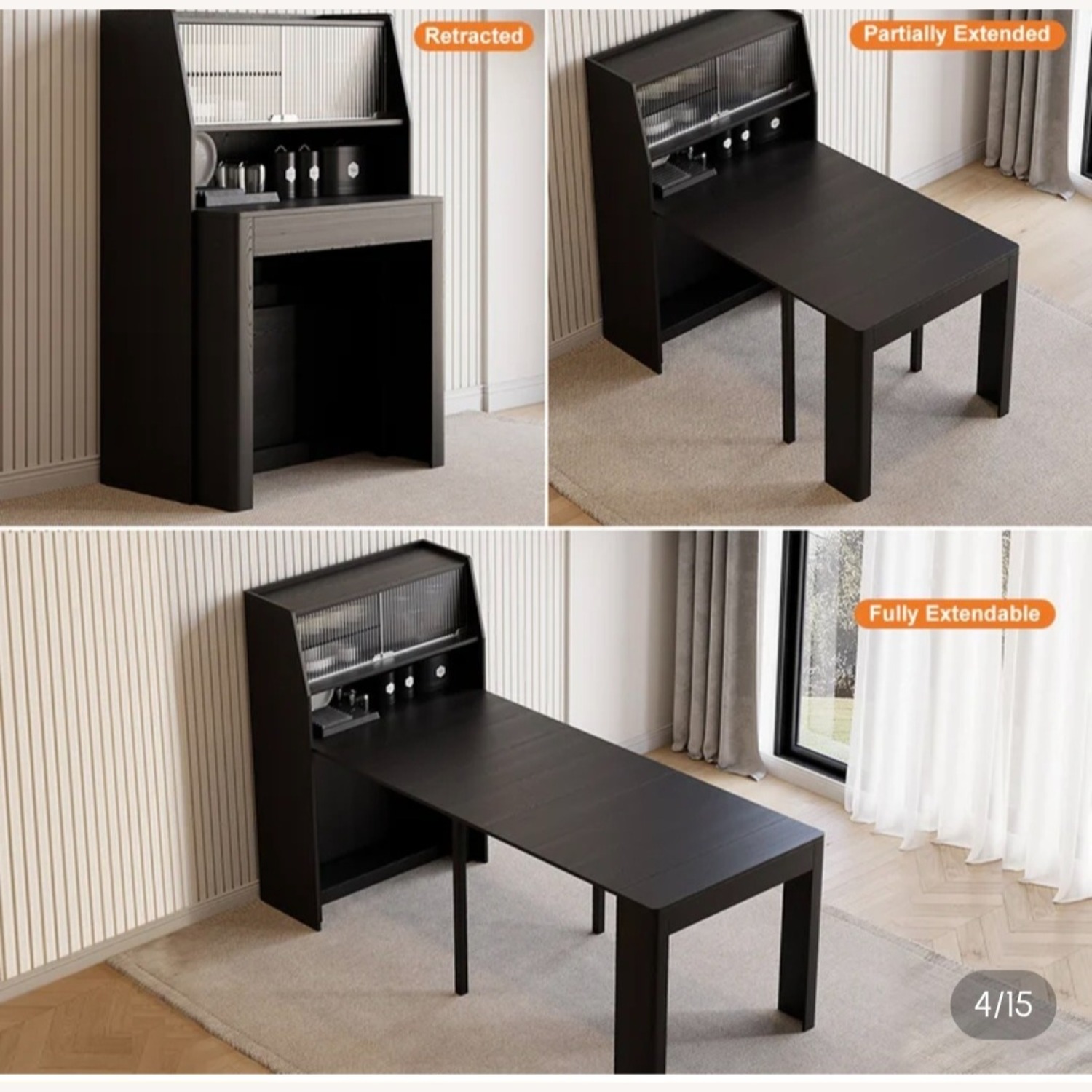 70.9” Extendable Farmhouse Dining Table - image-2