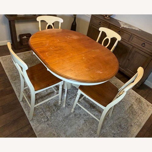 Used Raymour & Flanigan Kenton Light Brown Dining Set for sale on AptDeco