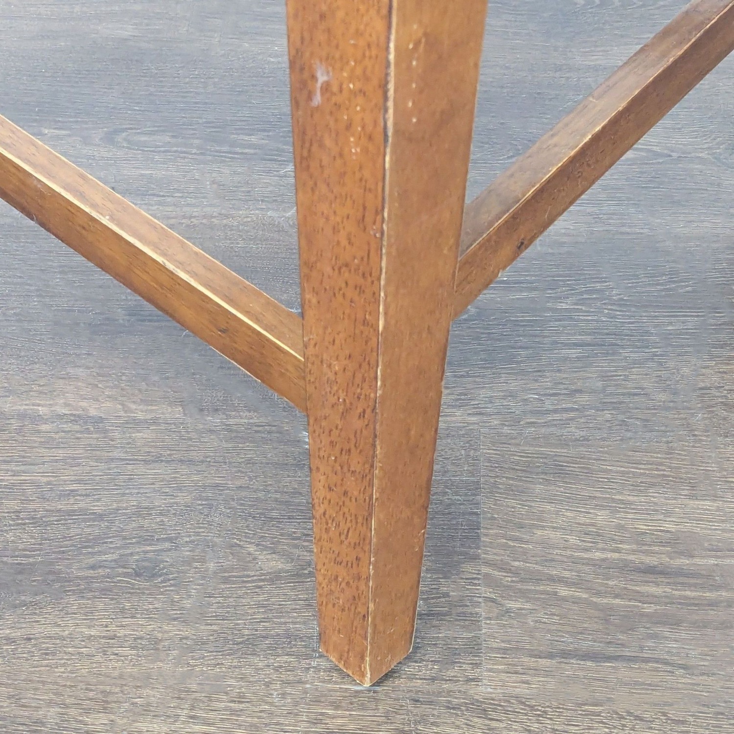 Wooden Bar Stool with Faux Leather Seat	 - image-7