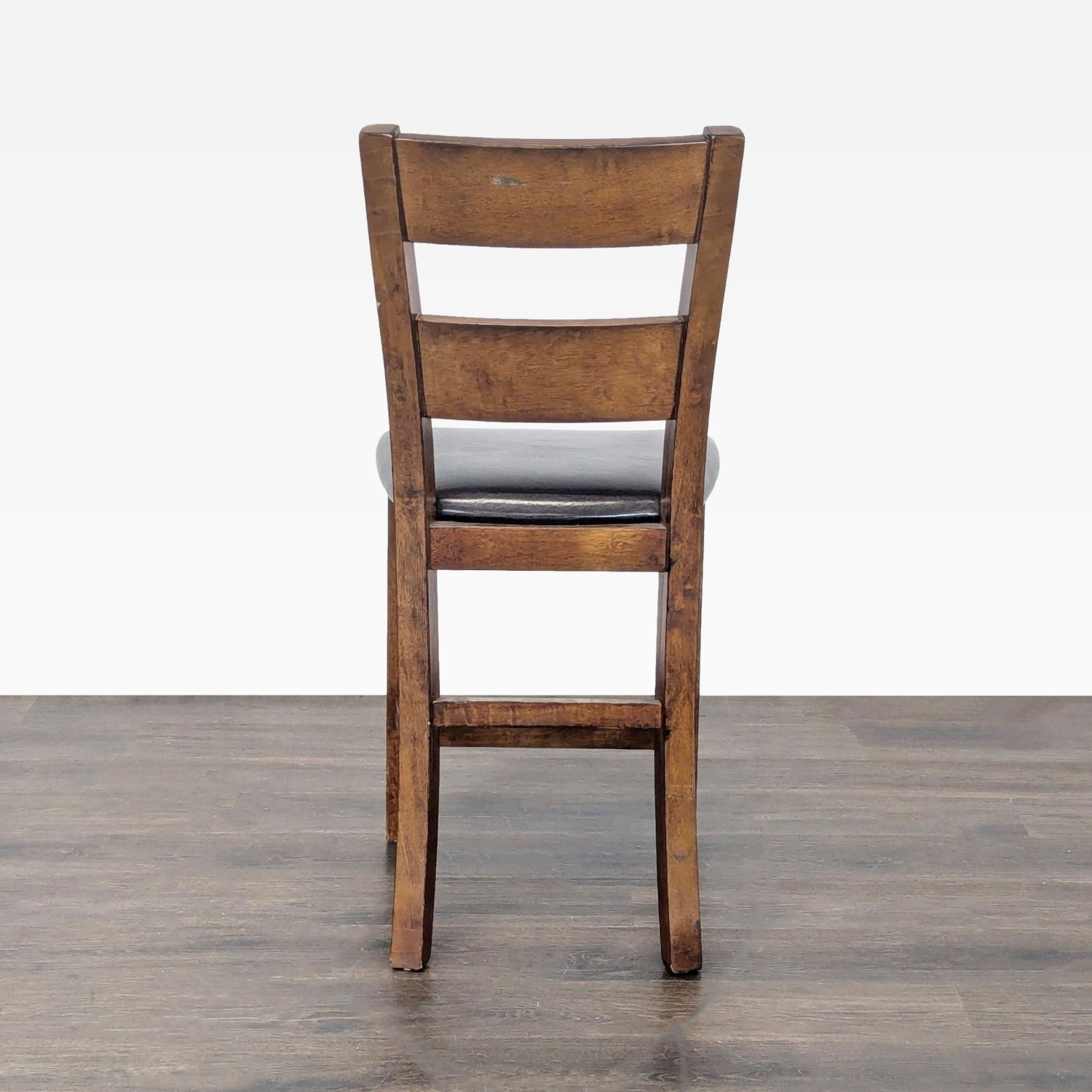 Wooden Bar Stool with Faux Leather Seat	 - image-3