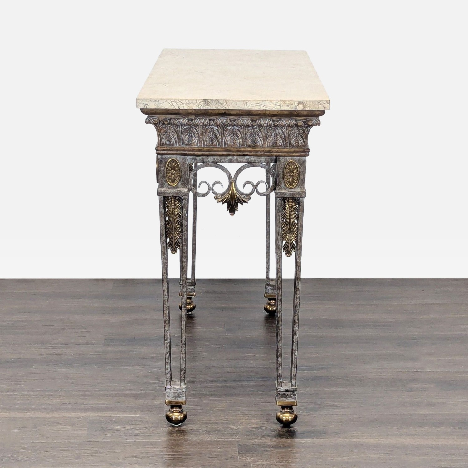 Maitland Smith Marble Top Console Table - image-9