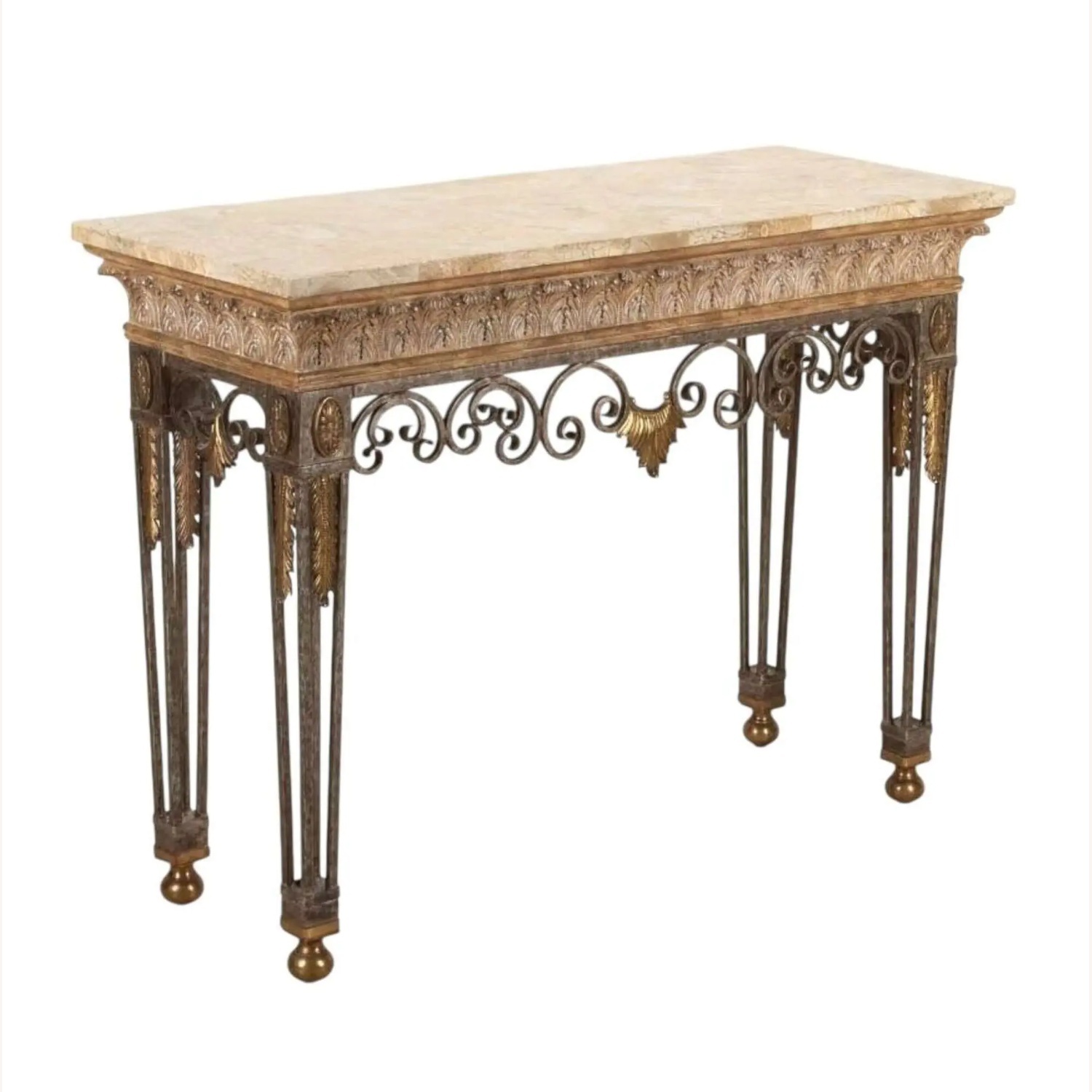 Maitland Smith Marble Top Console Table - image-10