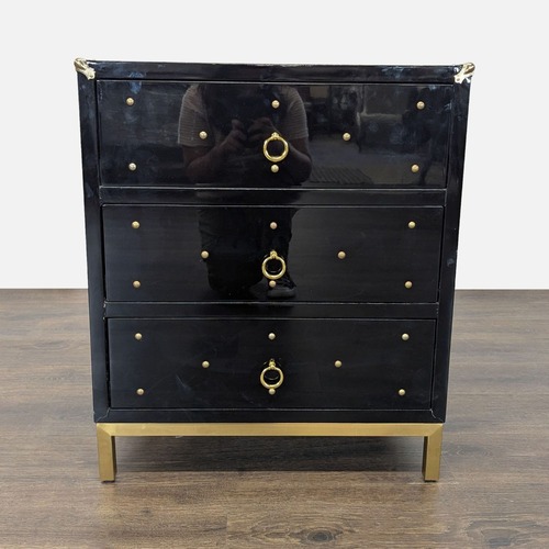 Used Chic Home Arezzo Black 3-Drawer Dresser for sale on AptDeco
