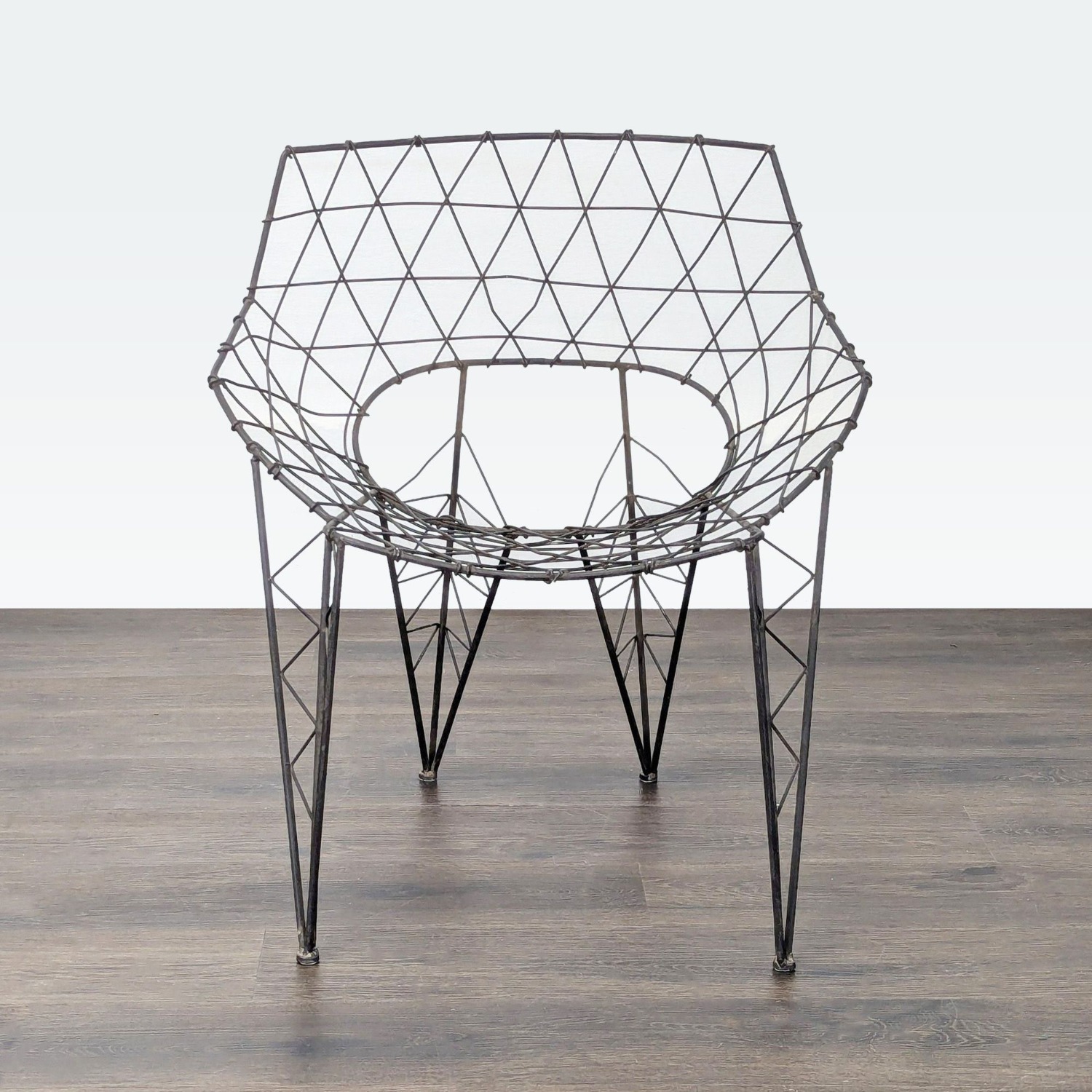 Modern Geometric Wire Frame Chair  - image-6