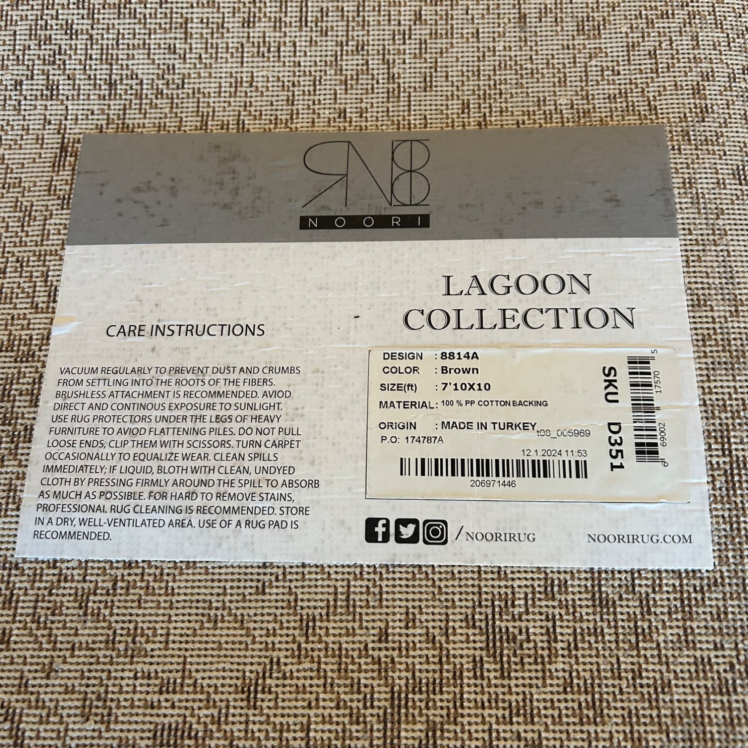 Lagoon Light Brown Area Rug 8' x 10' - image-4