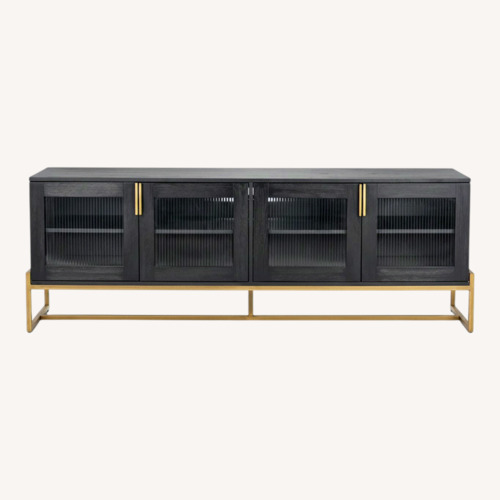 Used Article Oscuro Dark Brown Wood Sideboard for sale on AptDeco