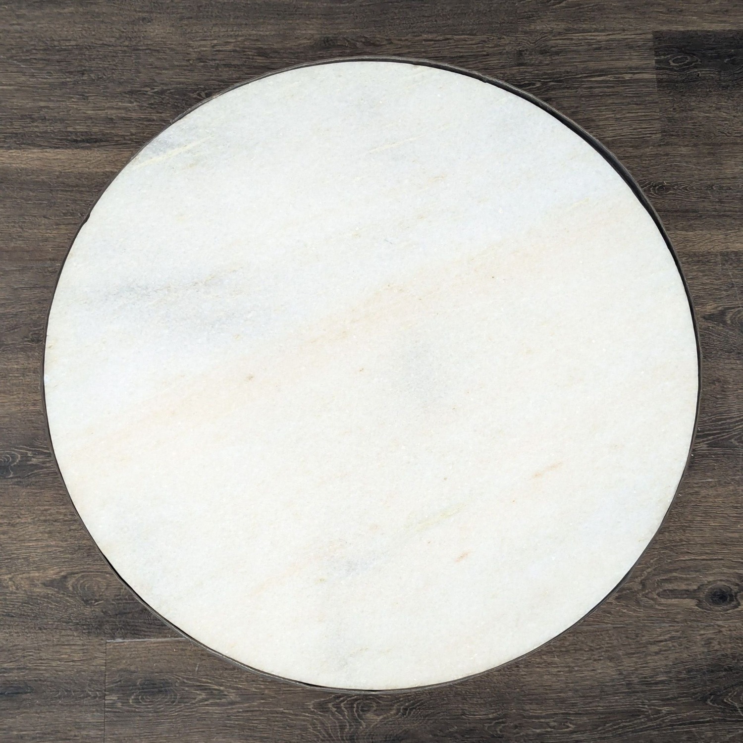 Marble Top Needle Table on Metal Base	 - image-3