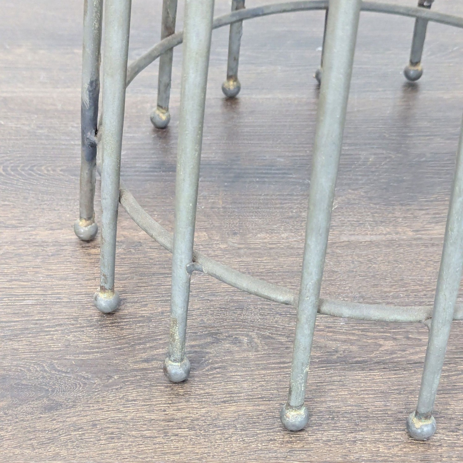 Marble Top Needle Table on Metal Base	 - image-5