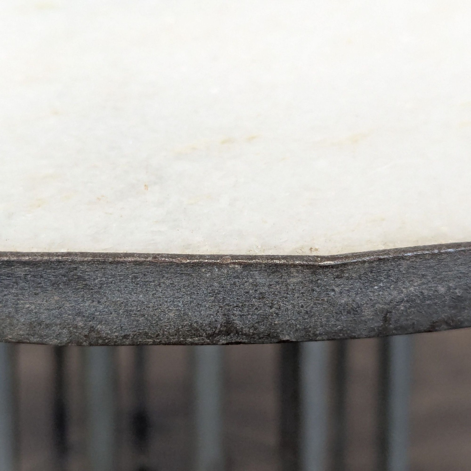 Marble Top Needle Table on Metal Base	 - image-4