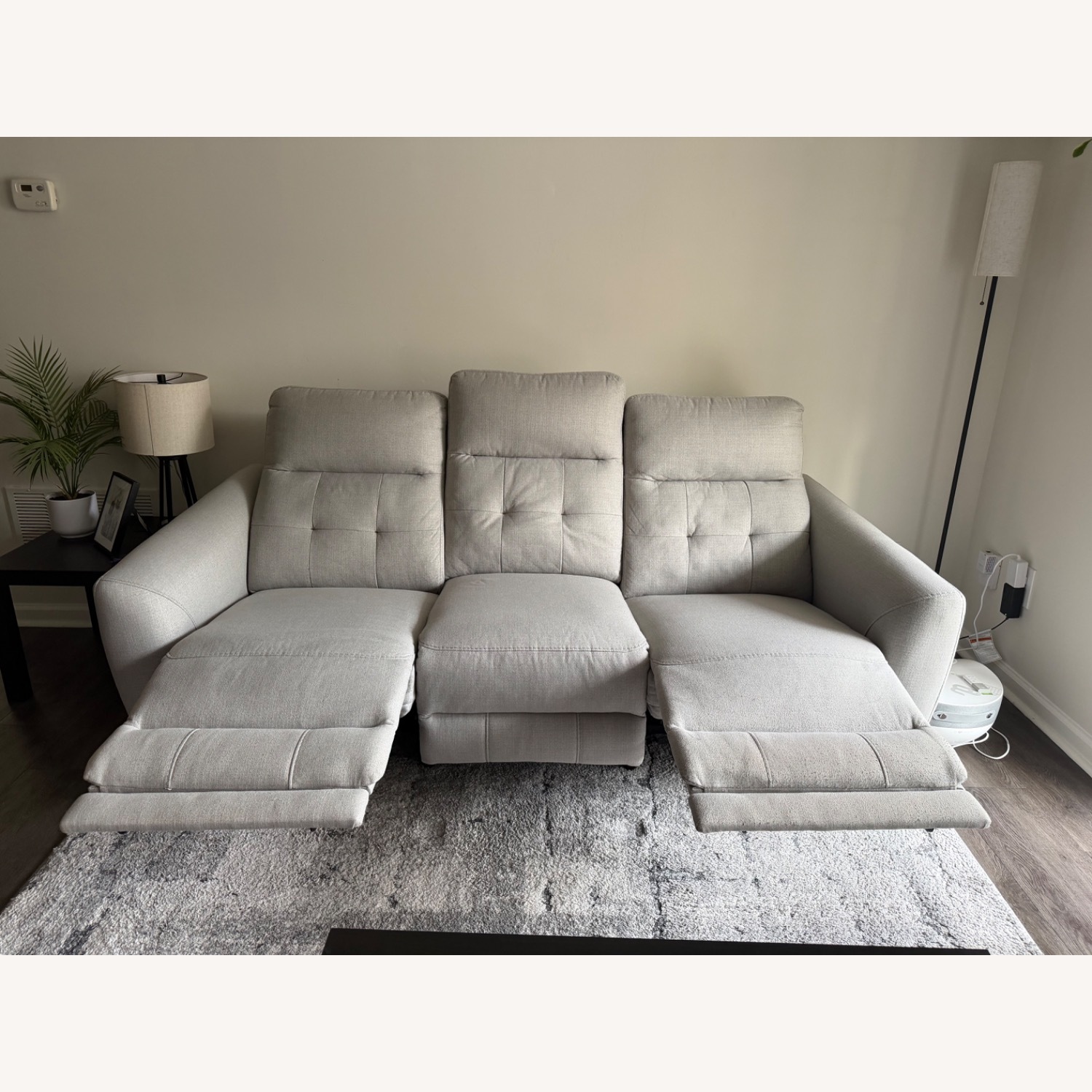 Costsco Light Gray Fabric Loveseat - image-1