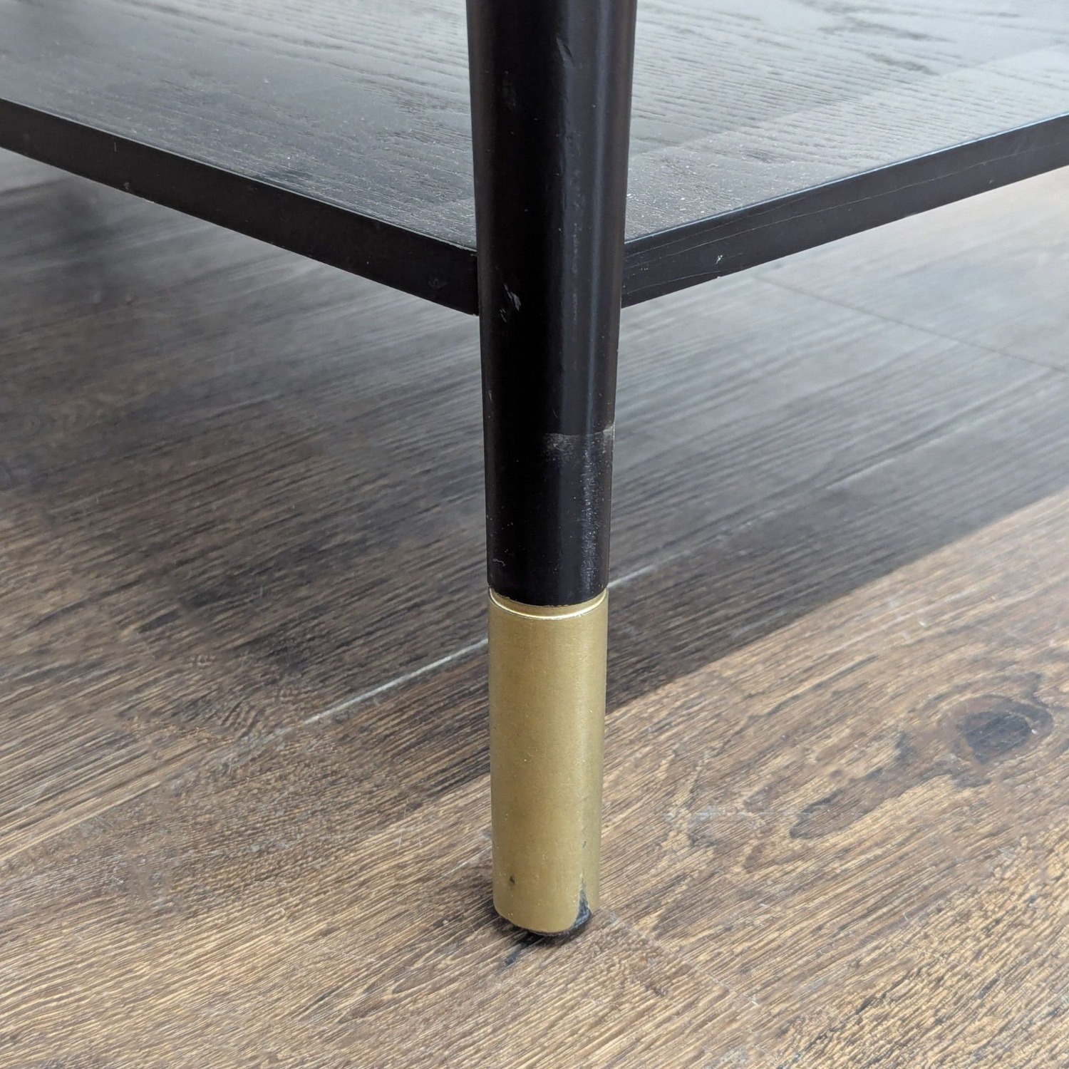 Two Drawer Wood Coffee Table with Marble Top	 - image-7