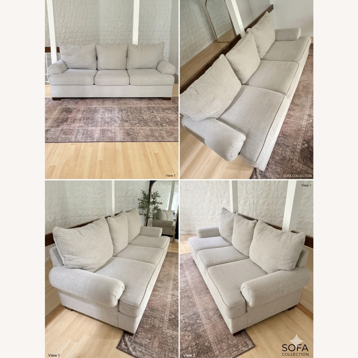 Raymour & Flanigan Light Gray Sofa - image-1