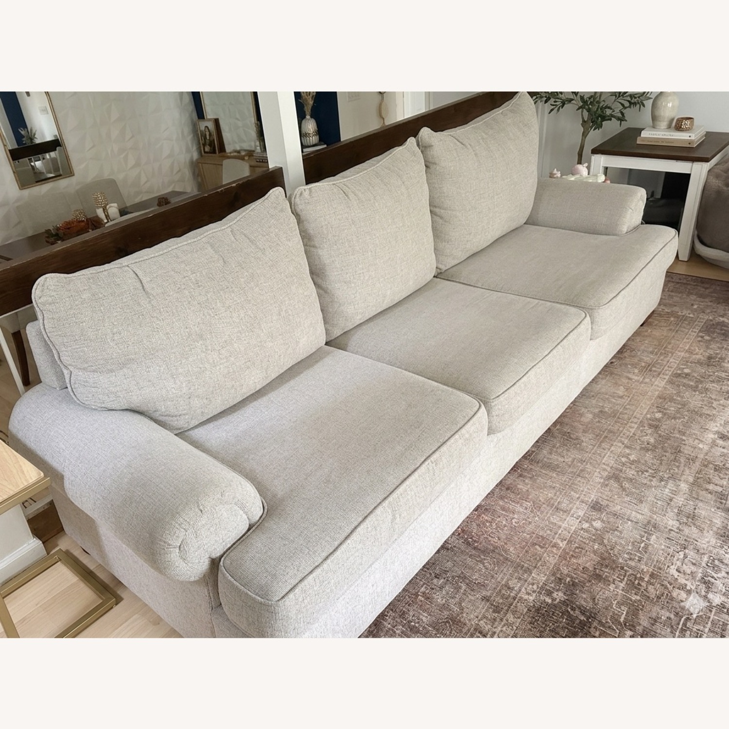 Raymour & Flanigan Light Gray Sofa - image-3