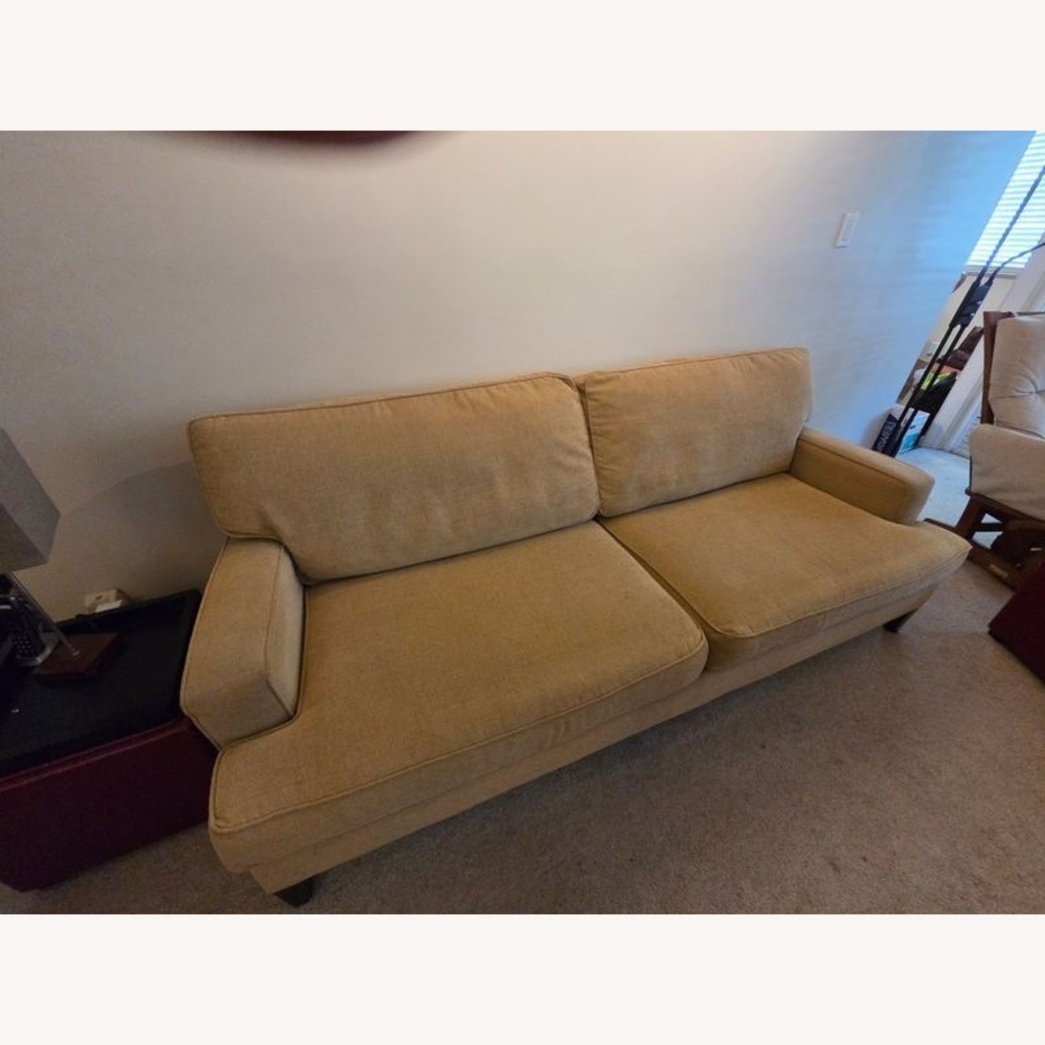 Pier 1 Imports 3-Seat Beige Sofa - image-9