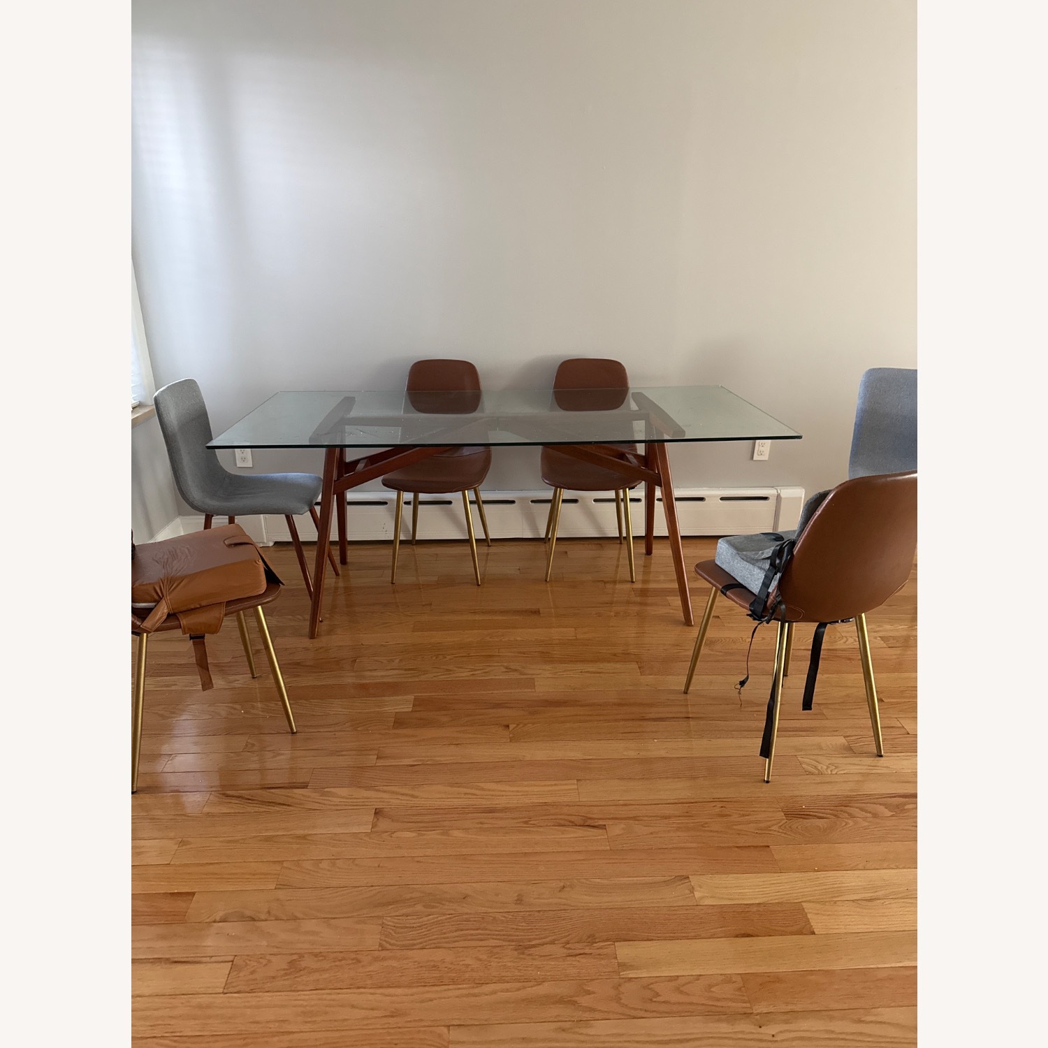 West Elm Jensen Transparent Glass Dining Table - image-3