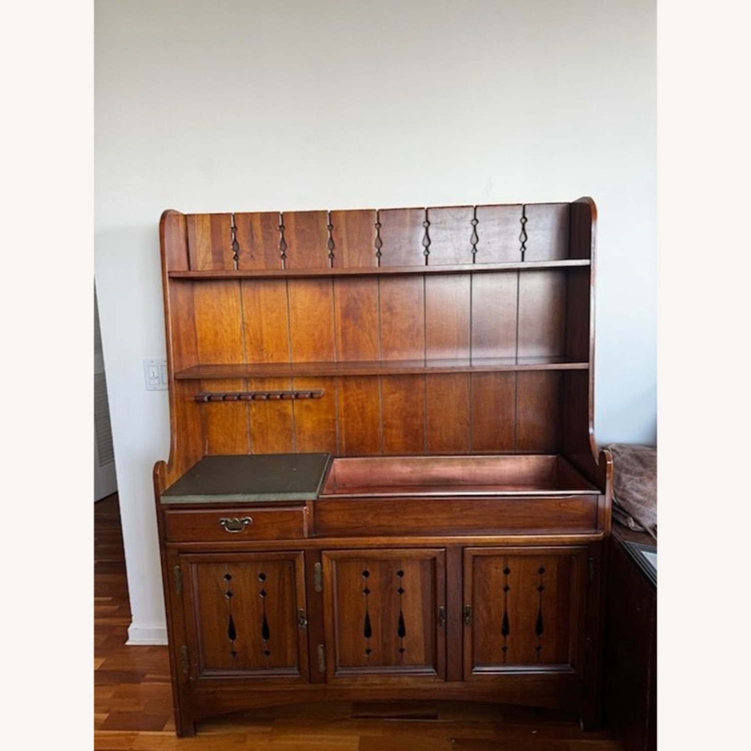 Vintage Link-Taylor Country Cherry Hutch - image-2
