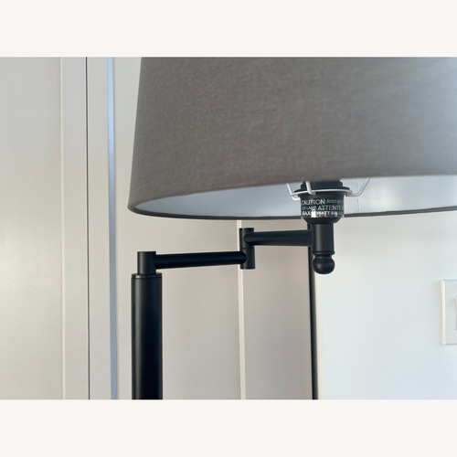 Used IKEA Halkip Black Floor Lamp for sale on AptDeco
