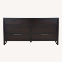 Casana 7-Drawer Dark Wood Dresser - Modern Storage