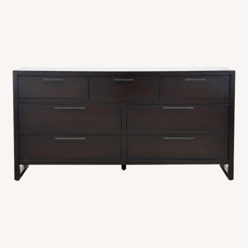 Used Casana 7-Drawer Dark Wood Dresser - Modern Storage for sale on AptDeco